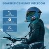 C8 Pro Motorcycle Helmet Intercom Bluetooth Headset V5.3 Hands Free Call Wireless Noise Reduction Waterproof 300M Interphone