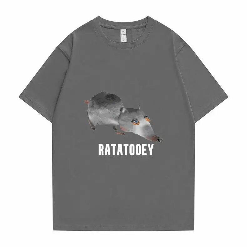New Harajuku RATATOOEY T Shirts Funny Mouse Print Tshirt Summer Unisex Women Fashion Creative Tees Short Sleeve Unisex LooseT-shirt