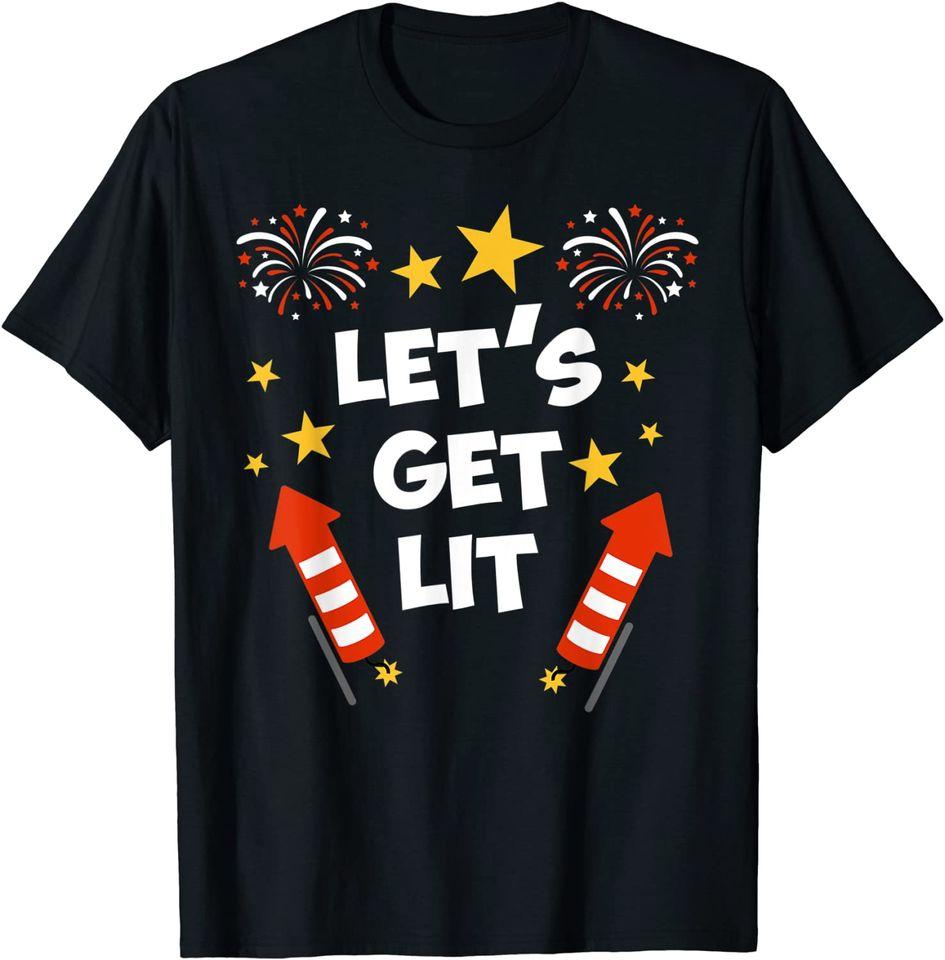 

Let s Get Lit Fireworks T-Shirt Funny Patriotic Fireworks T-Shirt Classic T-shirt S