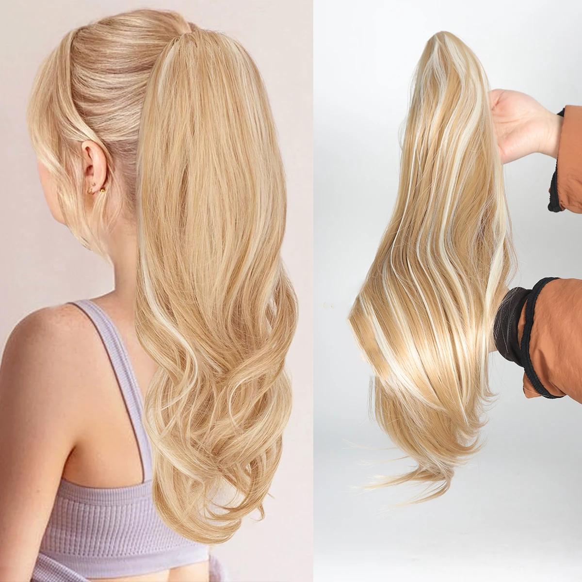 

Парик для наращивания волос Bybrana, микрозавитые с маленькой ручкой, высокий хвост, пушистые волосы, увеличивающие волосы