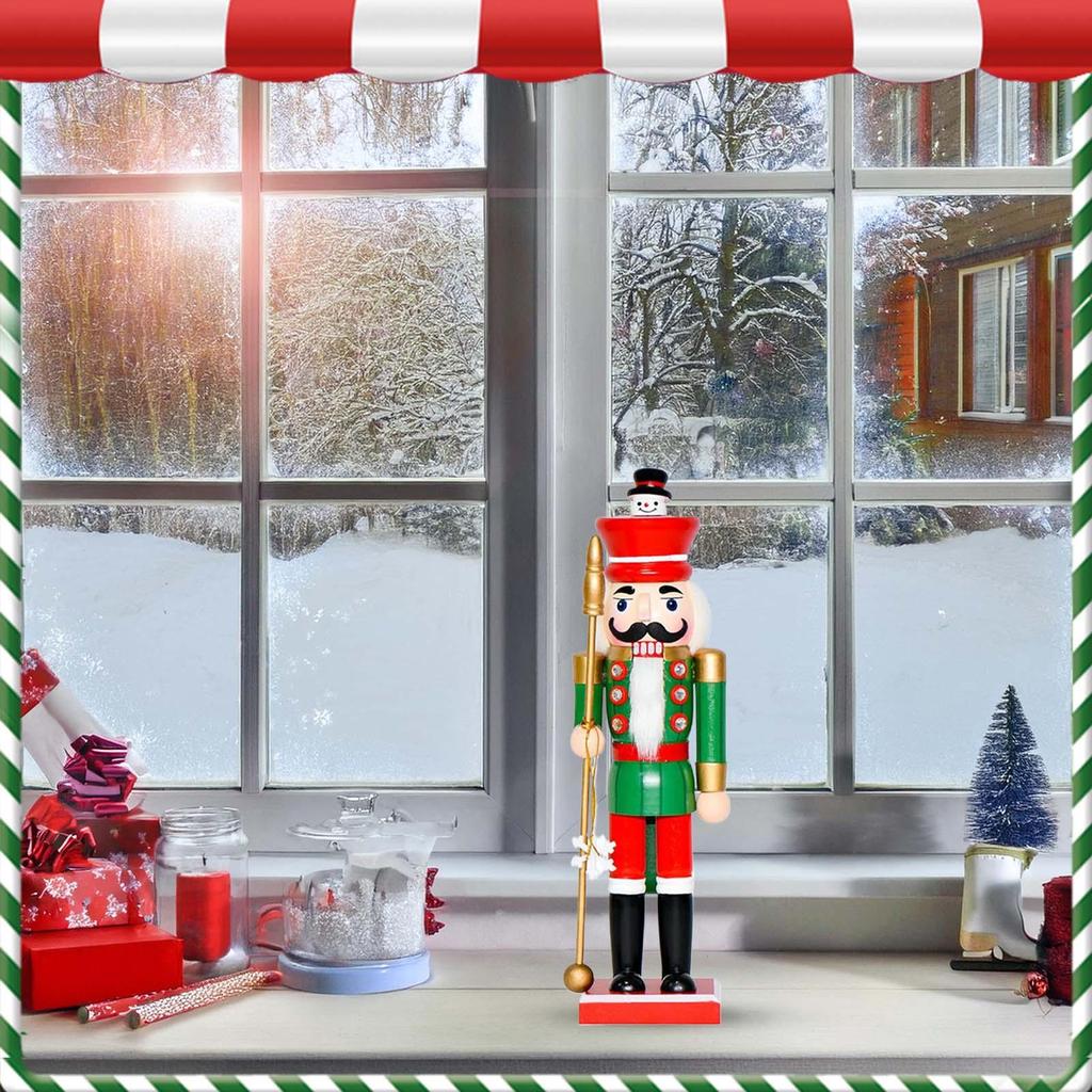 Nutcracker Figures Holiday Nutcracker Desktop Ornament 14 Inch Wooden Traditional Holiday Ornaments For Christmas Bookshelf