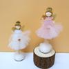 2023 Standing Pink Angel Doll Toy Wing Christmas Tree Hanging Pendant Ornaments Home Decoration Decor Xmas New Year Gift Navidad