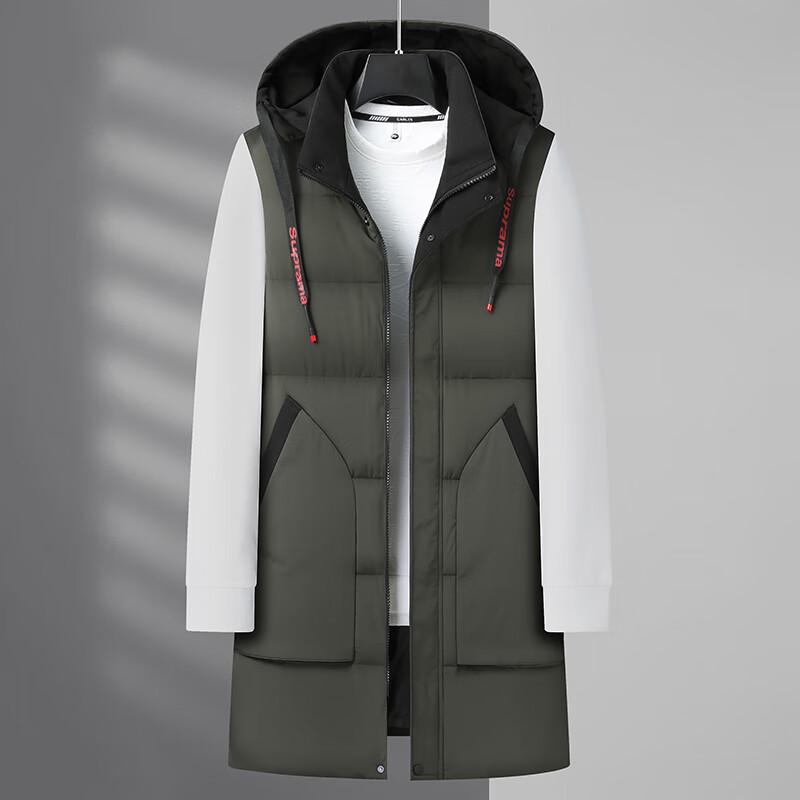 

Мужской зимний жилет большого размера со съемным капюшоном 8XL