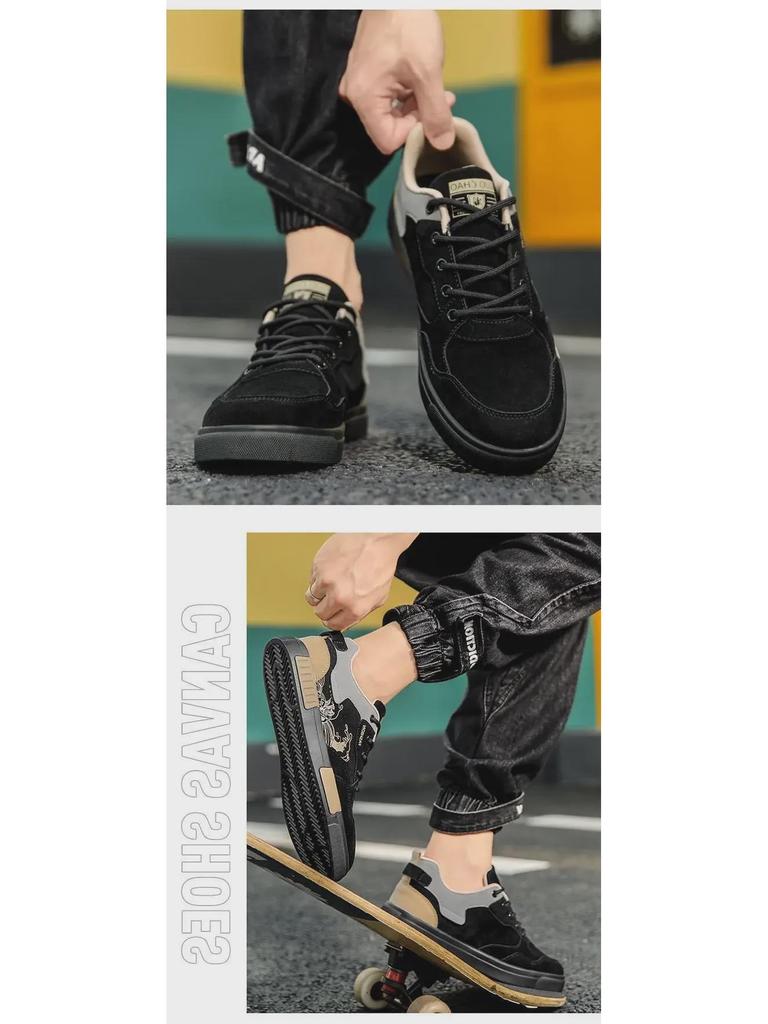 4647 Scarpe Casual da Uomo alla Moda Taglia Larga con Inserti in Camoscio - Calzature Sportive per Tutte le Stagioni