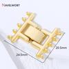 18K Gold Plated Brass Square Connector Clasps Pearl Clasps Fastener For Bracelet Necklace Making Accessories Jewelry Materials