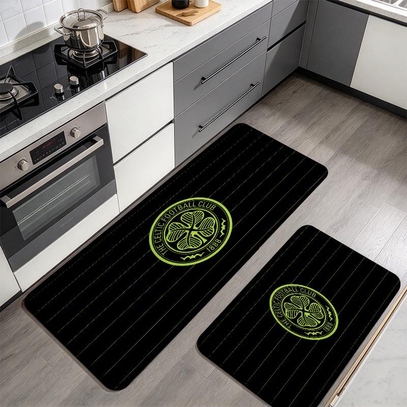 Celtic F.C Flannel Kitchen Mat Christmas Soft Area Rug Non Slip Floor Carpet Home Decoration