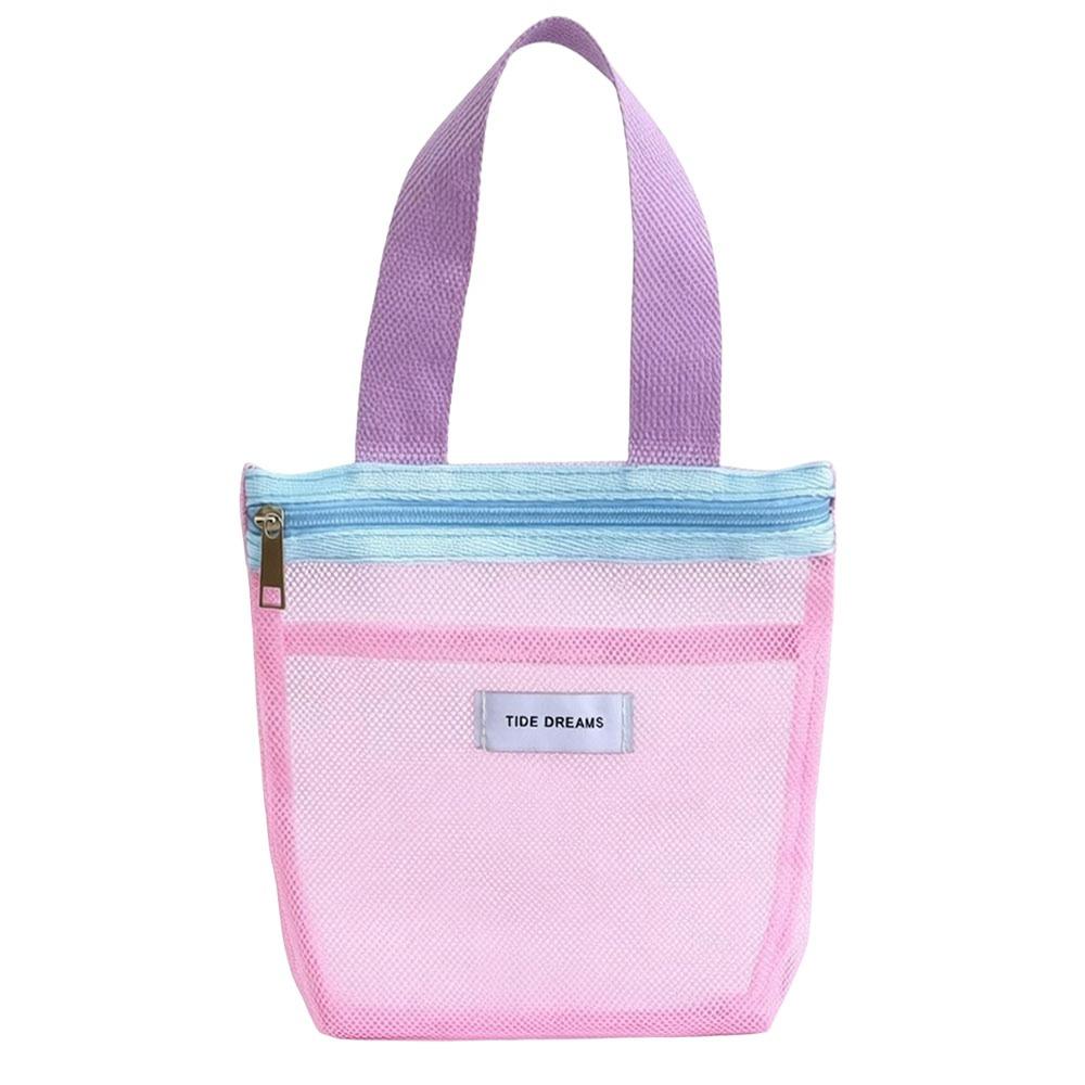 Portable Mesh Toiletry Bag Large Capacity Makeup Bag Gifts Beach Bag