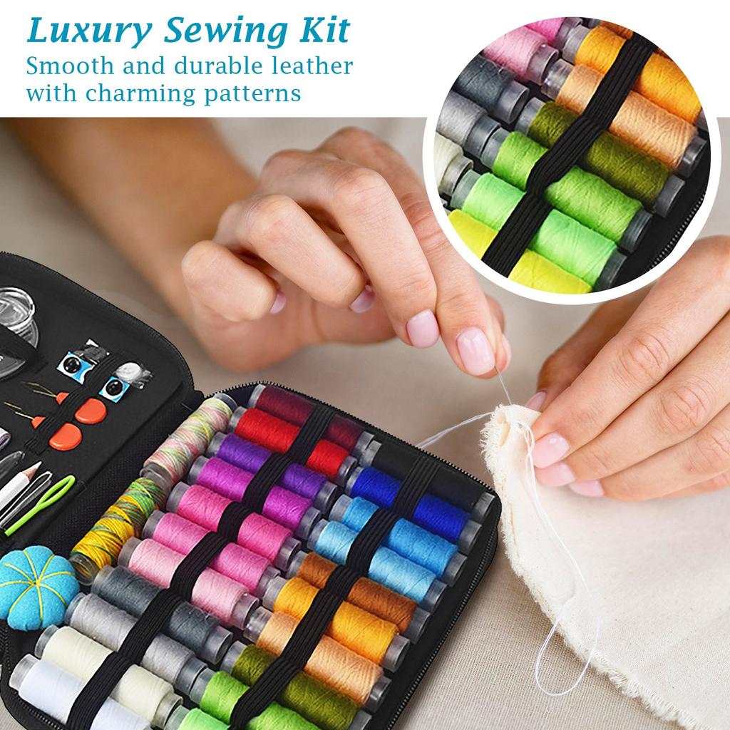 Tragbares Reise-Nähset, einschließlich Schere, Faden, Nadel und anderem Nähzubehör