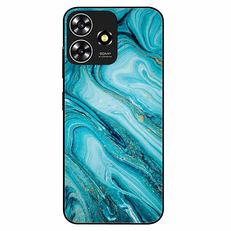 For ZTE Blade A73 4G Case 6.6'' Para Silicone Soft Cool Print Marble Phone Cover for ZTE BladeA73 A 73 4G Shockproof TPU Bags
