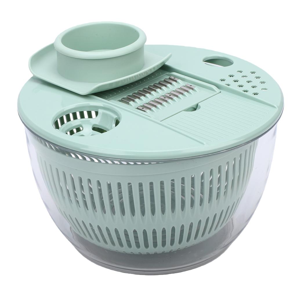 Salad   Large 3 In 1 for Fruits Vegetables Cleaning Drying Cutting with Cutting Board 5 Cutting Heads Egg   Strainer