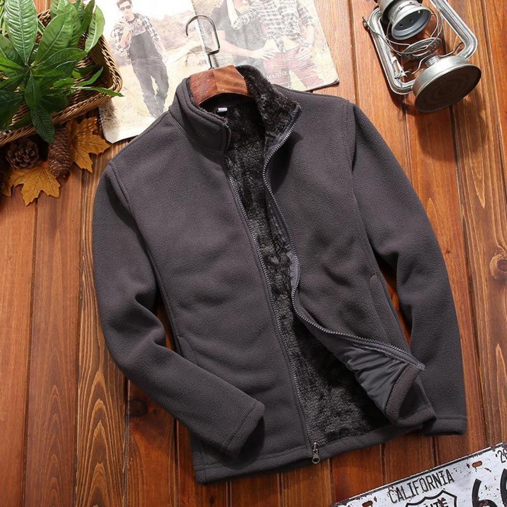 Zimowy sweter Płaszcz Kurtka polarowa Gruba koralowa kurtka polarowa w jednolitym kolorze