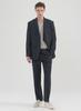 Comspace1980 [M~5Xl] Linen-Like Loose Fit Setup Blazer_Gray