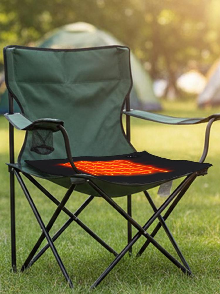 5V USB Heated Seat Cushion 3-Level Temperature Foldable Heated Seat Pad Power Bank Not Included for Stadiums Bleacher Camping