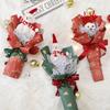 Santa Claus Cotton Pine Cone Handmade Christmas Crochet Bouquet Creative Xmas Flower Bouquet  Party