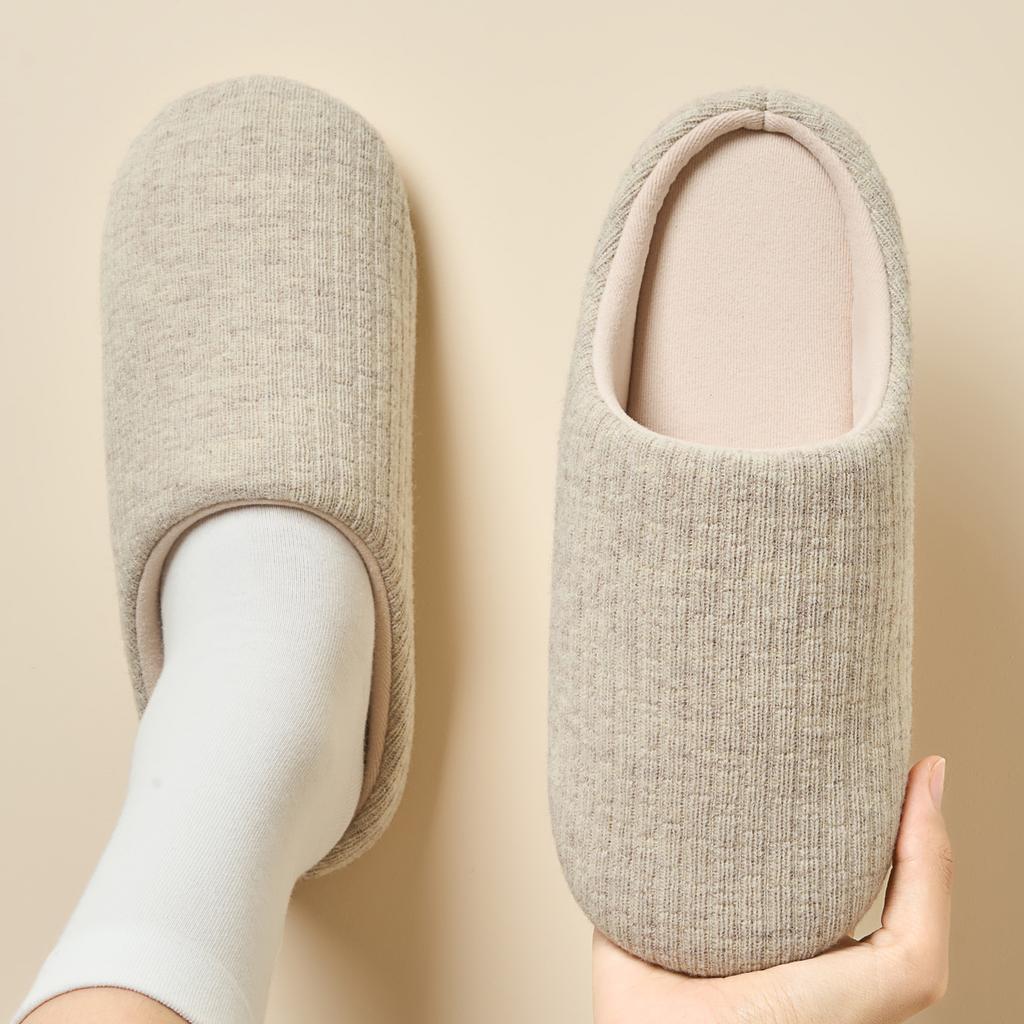 Winter Women Home Slippers Soft Warm Flat Slides Silent Comfortable Non-slip Slippers Indoor Outdoor Men Casual Slippers
