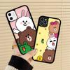 Cartoon Cute C-Cony B-Brown Phone Case For Iphone 11 12 13 14 15 Pro Max 17 16 Plus Hard PC+TPU Back Cover
