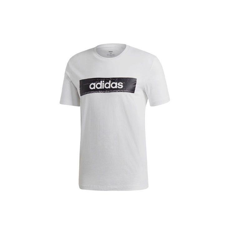 Adidas T Shirts Men's White Crew Neck Moderate Straight Fit EI4587