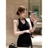 Women's Black Floral Backless Halter Maxi Dress - Slim Fit & Waist-Cinching, Figure-Flattering Bodycon Design with Summer Slit.