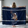 Detroit Tigers Print Flannel Blanket High Quality Warm Comfortable Cover for All Seasons Perfect for Gifts Home Decor