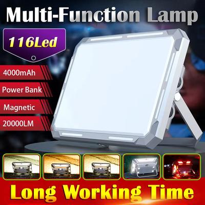 4000mAh LED Tentlamp Oplaadbare Campinglantaarn met Magneet Draagbaar Sterk Licht Noodlamp Buiten Reparatieverlichting