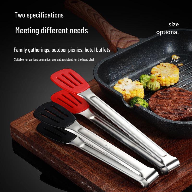 Ruhan Silicone Tipped Stainless Steel Food Tongs