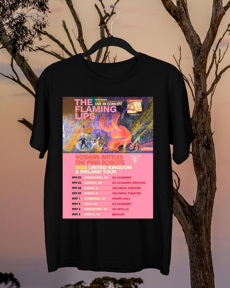 

The Flaming Lips Tour 2025 Band Cotton Gift For Fans to 5XL T-shirt QA238 Unisex T-Shirt L