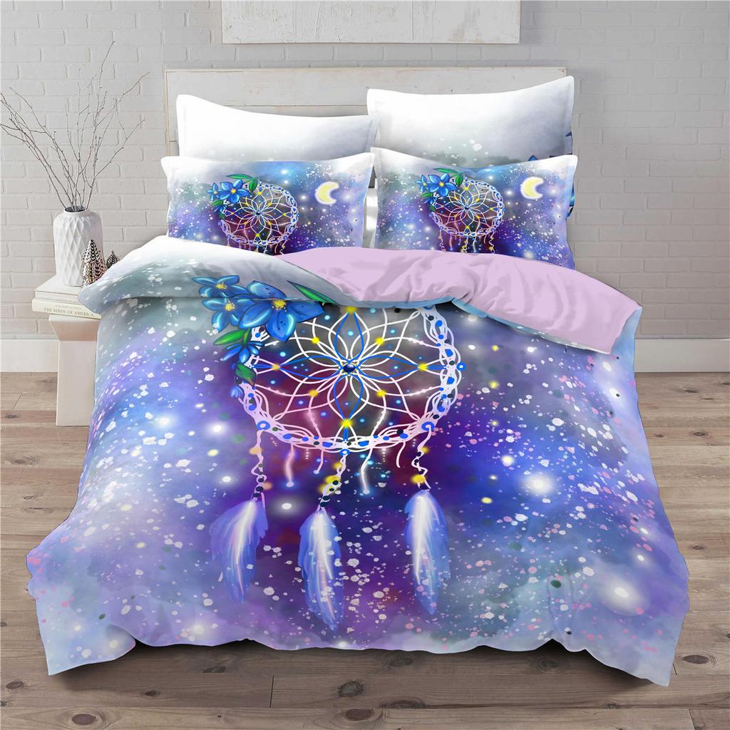Dreamcatcher Theme Printed Bedding Set Children's Bedroom Quilt and Pillowcase AU/EU/US Double Bed/double Bed Full Size