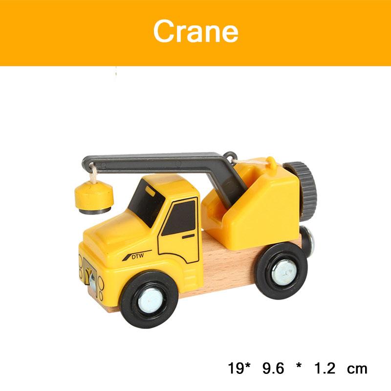 Wood Magnetic Train Plane Wooden Track Railway Helicopter Car Truck Accessories Toy For Kids Fit Wood Biro Tracks