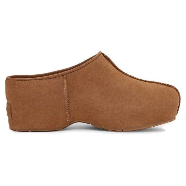 UGG Leather Versatile Casual Open-Toe Slippers Women slippers Brown 1143834-CHE