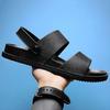 Men's Summer Fashion Two Wear Slippers Beach Flip-flops Men Wear Light Sandals Outside Solid Color Flat Heel