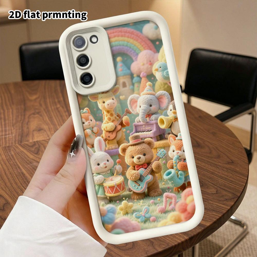 Phone Case: 2D flat, fits Samsung Galaxy A34 A35 M05 M06 S20 S22 S21 FE Plus 5G protective case, animal band concert, perfect Christmas and Halloween 