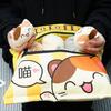 Cute Cat Snack Pillow Pudding Decorative Stuffed Dolls With Cat Pudding Kawaii Toy Plush Throw Pillow Gifts for Kids Girls