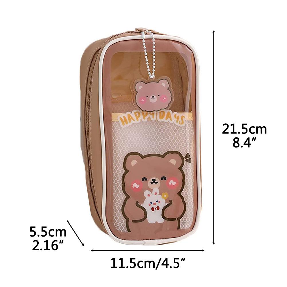 

Kawaii Pencil Case Portable Cute Pencil Case for Girls Clear Large Capacity Pencil Pouch School