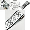 Durable Pvc Self-adhesive Wall Border Sticker Waterproof Vinyl Wallpaper Blackwhite 5/10m