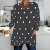 Ladies Oversized Crew Neck Long Sleeve T Shirt Soft Casual Tops For Home And Daily Outing