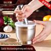 Baijie Stainless Steel Garlic Press and Mortar