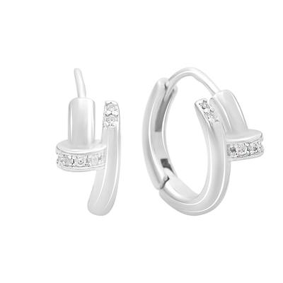 Silver Earrings with Cubic Zirkonia (2142607)