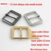 1-inch Beveled Zinc Alloy Rectangular Pin Buckle for Shoes, Bags, and Boxes
