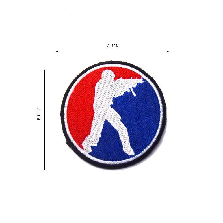 Outdoor CS Battle Embroidery Patch: CF Kill Icon, Double-sided Velcro Armband