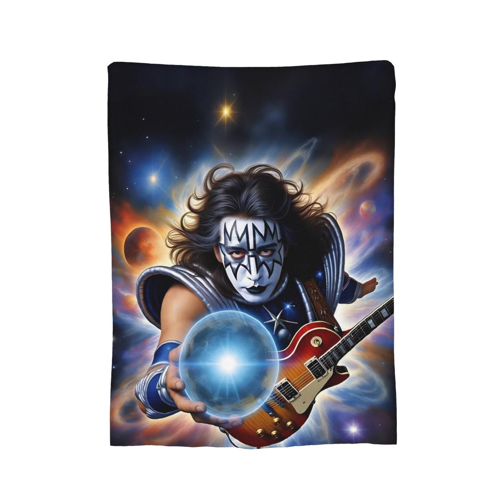 Ace Frehley RIP 1951-2025 Wool Blankets Kiss Band Custom Throw Blankets for Home 200x150cm Rug Piece,