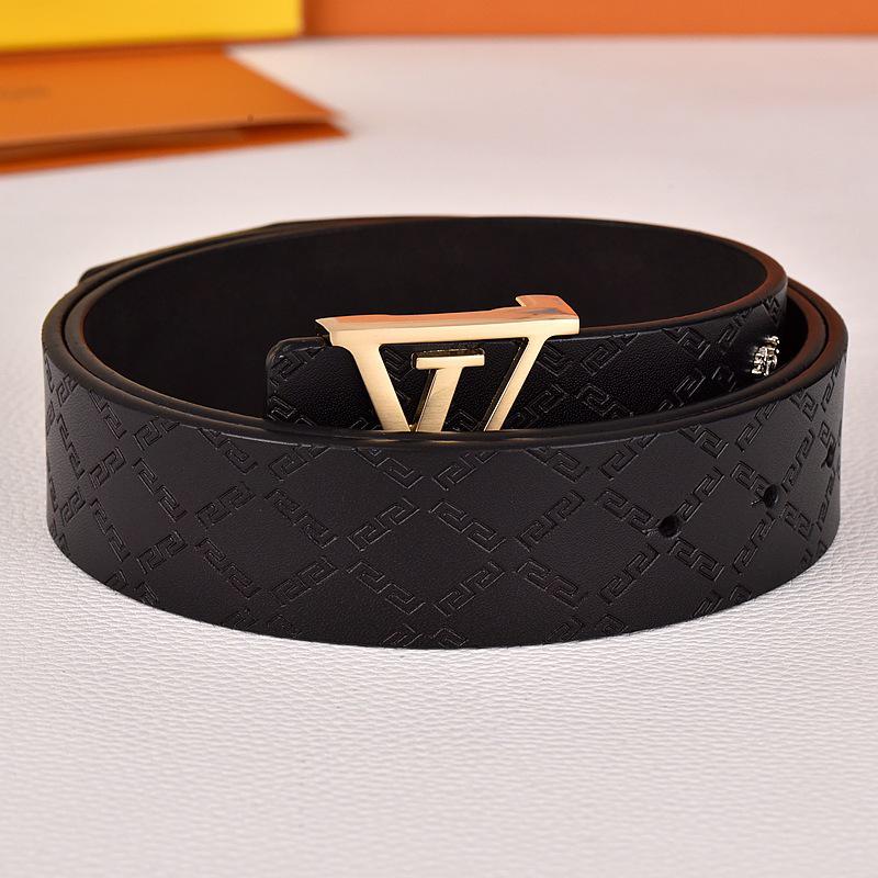 Herren Jugend Gürtel aus echtem Leder mit Karomuster und glatter Schnalle - Stilvoller Rindsleder Hüftgürtel für trendige Looks