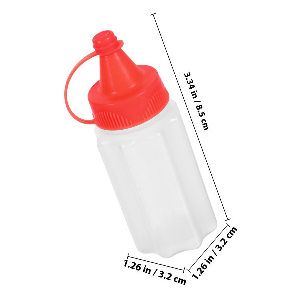 4 pcs Mini Condiment Squeeze Bottles Small Size Portable Oil Dispenser For Salad Dressing Mustard Ketchup Sauce Camping Kitchen
