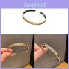 Light Luxury Vintage Copper Plated Zirconia Bangle Bracelet For Women