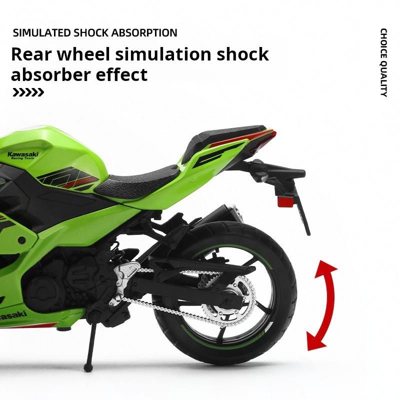 1/12 Scale Motorcycle Model for Kawasaki 400 Shock-Proof Alloy Motorcycle Model Toy Car Decoration Bracket Children's Toy