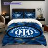Emblema Inter Milan Sfondo Vivace Set da Tre Pezzi (1 * copripiumino + 2 * federa, senza nucleo) Set biancheria da letto regalo di Natale compleanno