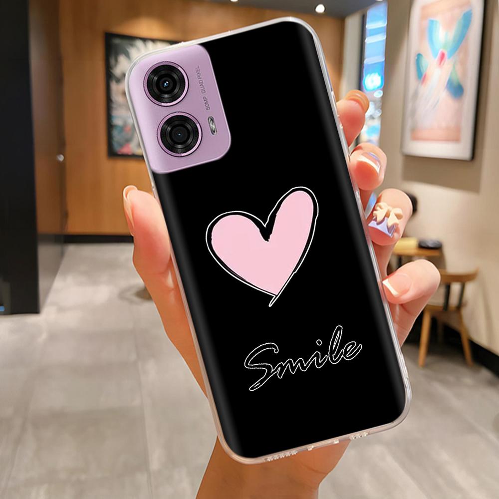 For Moto G24 Phone Case Lovely Panda Patterns Soft TPU Clear Silicone Bumper For Motorola G04 MotoG24 Cover Fundas For Moto E14