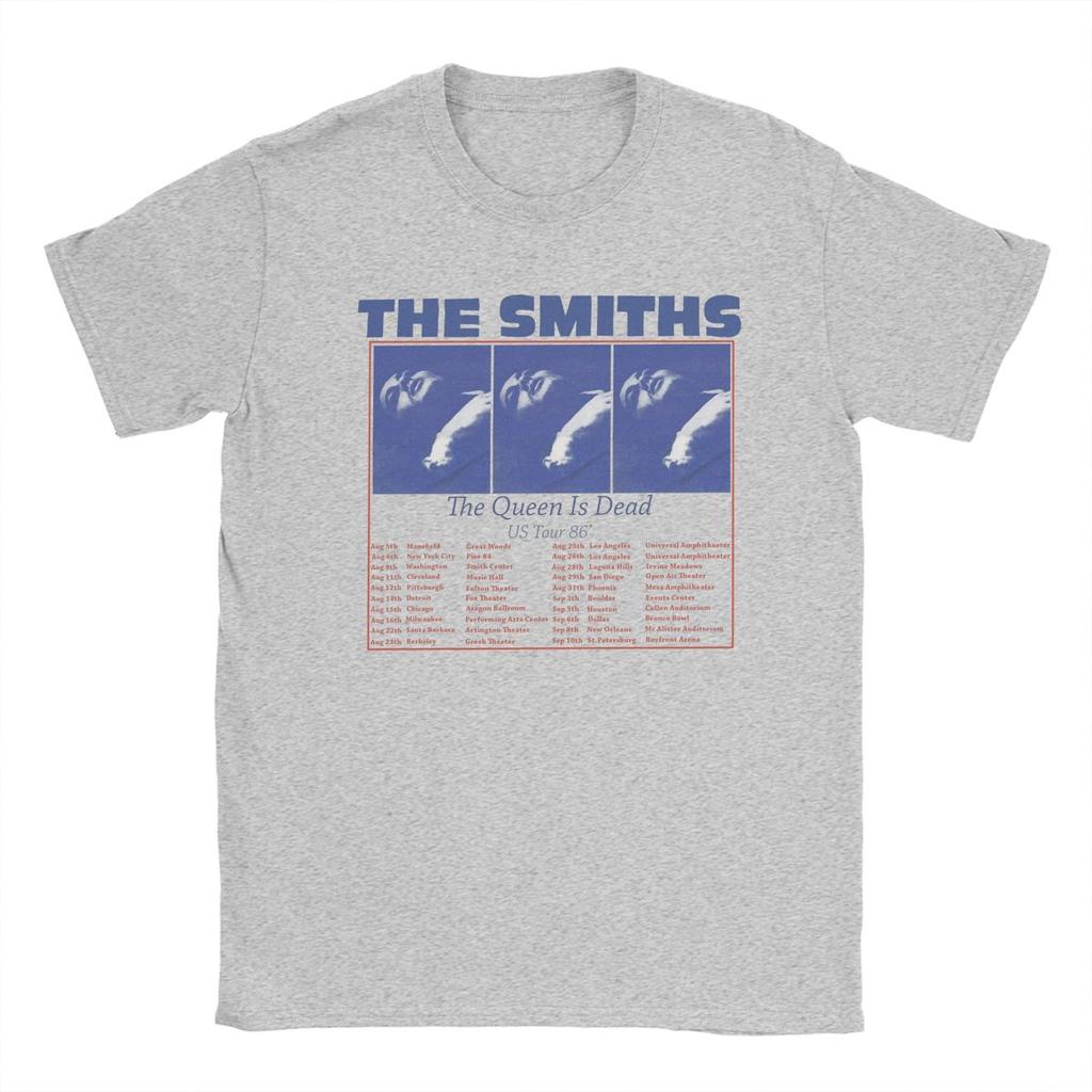 The Smiths US Tour 86 The Queen Is Dead TShirt Unisex Funny Cotton Tee Shirt Round Neck Short Sleeve T Shirts Plus Size Clothing