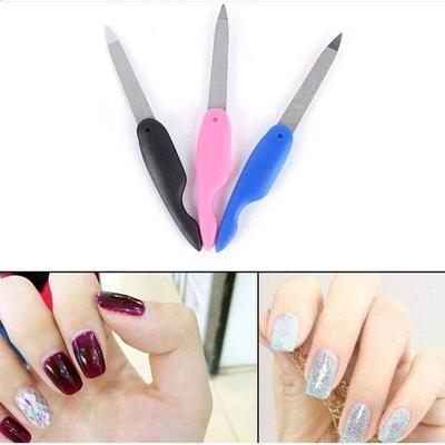 Metal Nail File Color Random 1 Piece Foldable Cuticle Nail Art (WFFFVU2)