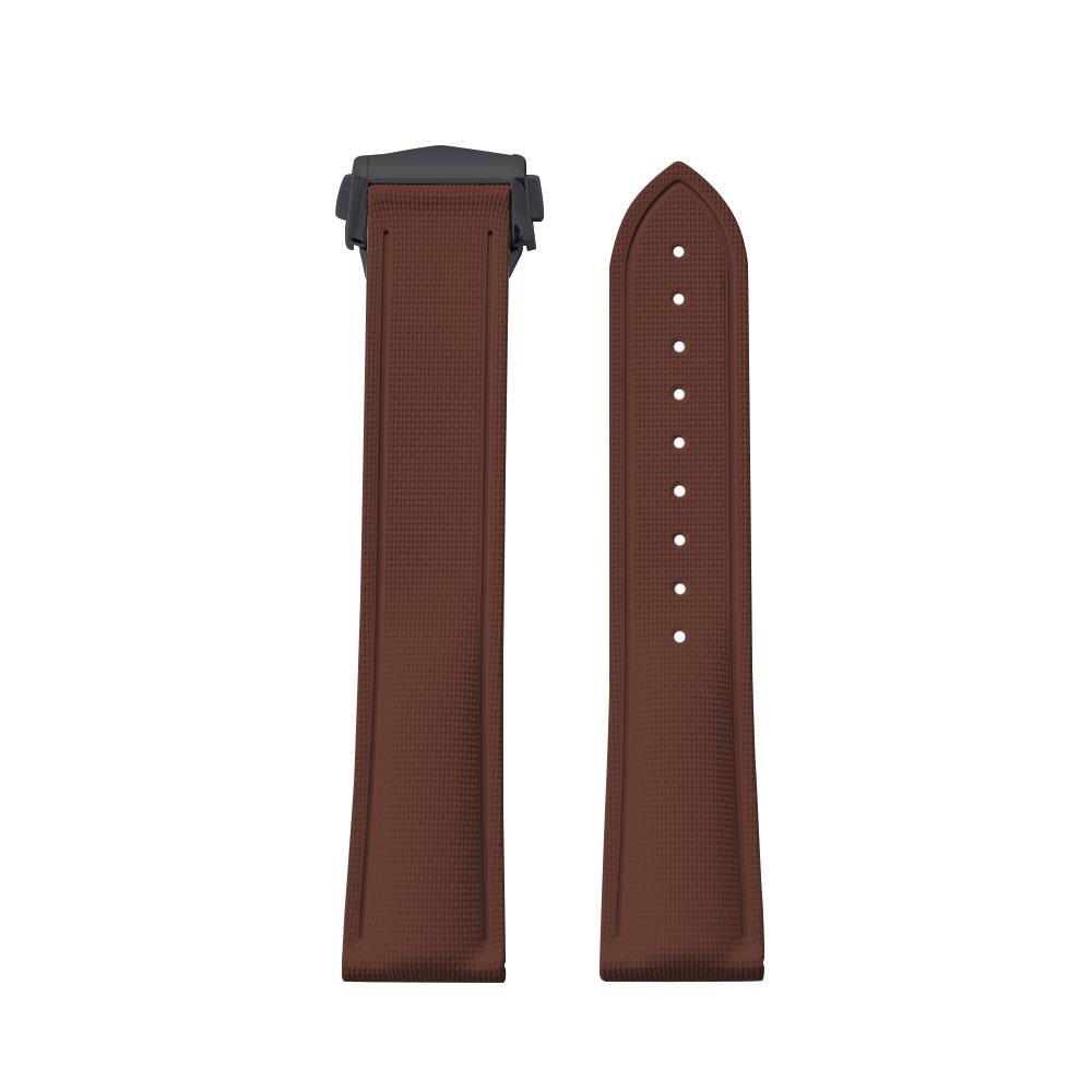 Premium Grade Soft FKM Rubber Watch Strap 20mm 21mm 22mm Perfect Fit Flat End Universal Quick Release Watch Strap