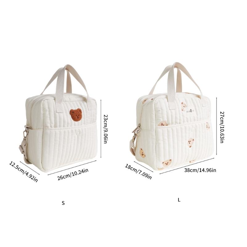 Diaper Bag Lightweight Shoulder Bags Large Capacity Mom Bag Crossbody Bag Splashproof Multiple Compartment Handbag